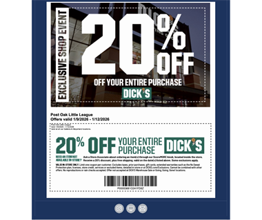 Dick's Sporting Goods Special Discount
